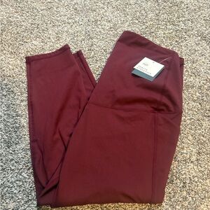 Senita Athletics Maroon Maternity workout leggings size XL NWT